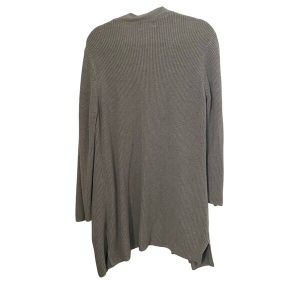 Old Navy Cardigan Ribbed Knit Light Gray Sweater Womens Size Large - Picture 2 of 8